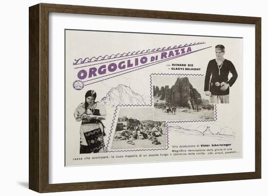 Redskin, Italian Movie Poster, 1929-null-Framed Art Print