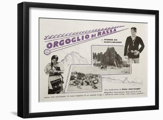 Redskin, Italian Movie Poster, 1929-null-Framed Art Print