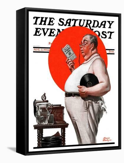 "Reduce to Music," Saturday Evening Post Cover, August 2, 1924-Frederic Stanley-Framed Stretched Canvas