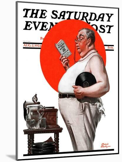 "Reduce to Music," Saturday Evening Post Cover, August 2, 1924-Frederic Stanley-Mounted Giclee Print