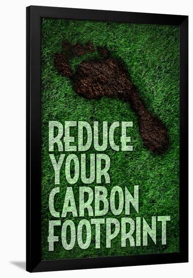 Reduce Your Carbon Footprint Motivational Poster-null-Framed Poster