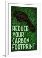 Reduce Your Carbon Footprint Motivational-null-Framed Art Print