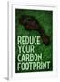 Reduce Your Carbon Footprint Motivational-null-Framed Art Print