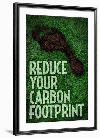 Reduce Your Carbon Footprint Motivational-null-Framed Art Print