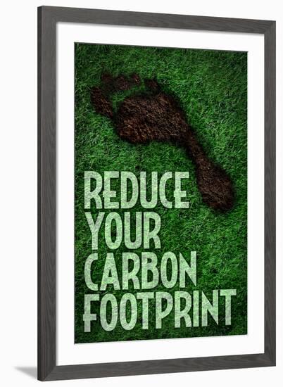 Reduce Your Carbon Footprint Motivational-null-Framed Art Print