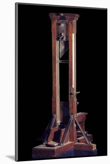 Reduced Model of a Guillotine (Wood and Metal)-null-Mounted Photographic Print