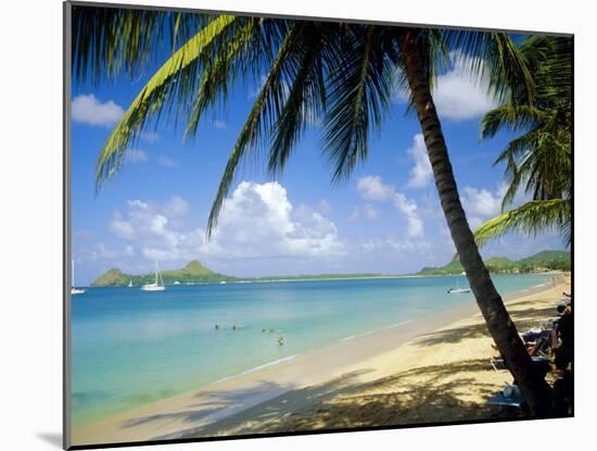 Reduit Beach, St. Lucia, West Indies-John Miller-Mounted Photographic Print