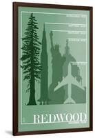 Redwood National Park - Redwood Relative Sizes-Lantern Press-Framed Art Print