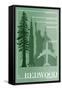 Redwood National Park - Redwood Relative Sizes-Lantern Press-Framed Stretched Canvas