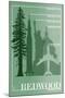 Redwood National Park - Redwood Relative Sizes-Lantern Press-Mounted Art Print