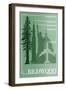 Redwood National Park - Redwood Relative Sizes-Lantern Press-Framed Art Print