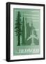 Redwood National Park - Redwood Relative Sizes-Lantern Press-Framed Art Print