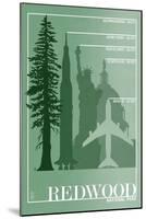 Redwood National Park - Redwood Relative Sizes-Lantern Press-Mounted Art Print