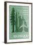 Redwood National Park - Redwood Relative Sizes-Lantern Press-Framed Art Print