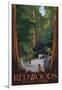 Redwoods State Park - Boardwalk-Lantern Press-Framed Art Print