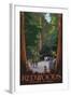 Redwoods State Park - Boardwalk-Lantern Press-Framed Art Print