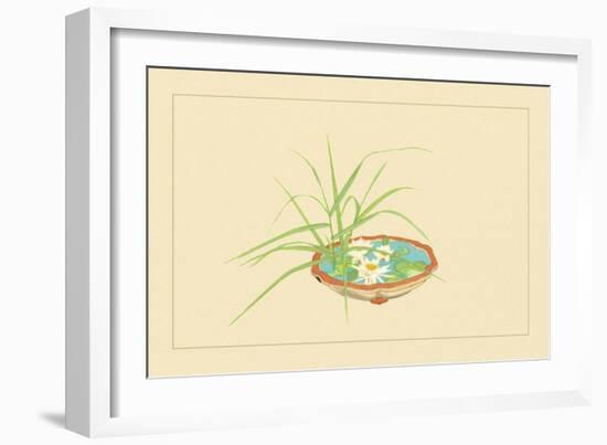 Reed and Pond Lily-Sofu Teshigahara-Framed Art Print