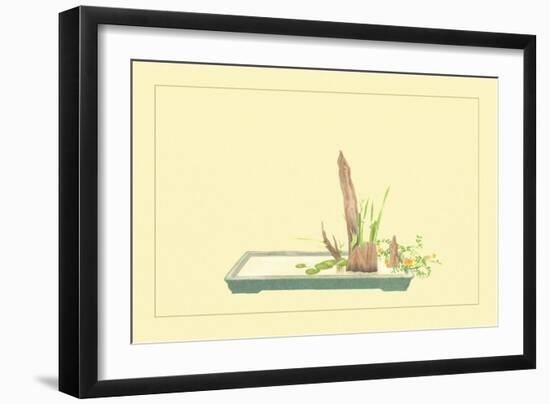 Reed and Pond Lily-Sofu Teshigahara-Framed Art Print