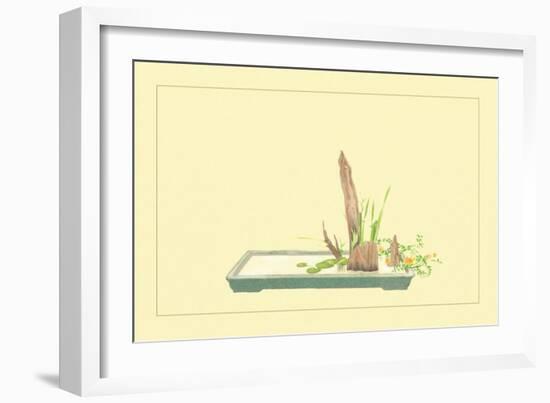 Reed and Pond Lily-Sofu Teshigahara-Framed Art Print