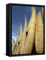 Reed Boats, Cabillitos de Totora, Huanchaco, Peru-Pete Oxford-Framed Stretched Canvas