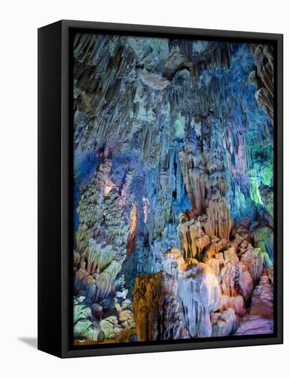 Reed Flute Cave, Guilin, Guangxi Province, China-Michele Falzone-Framed Stretched Canvas