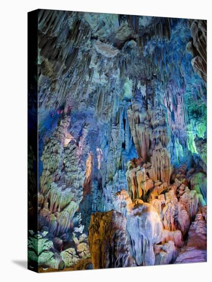 Reed Flute Cave, Guilin, Guangxi Province, China-Michele Falzone-Stretched Canvas