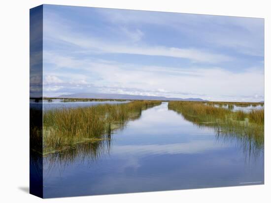 Reed Islands, Lake Titicaca, Peru-Charles Bowman-Stretched Canvas