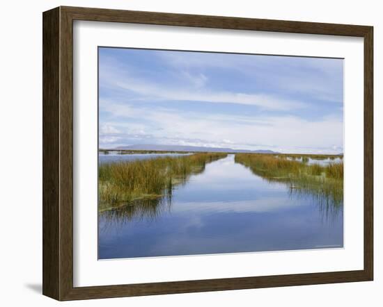 Reed Islands, Lake Titicaca, Peru-Charles Bowman-Framed Photographic Print