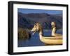 Reedboats, Lake Titicaca, Peru-John Warburton-lee-Framed Photographic Print