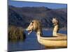 Reedboats, Lake Titicaca, Peru-John Warburton-lee-Mounted Photographic Print