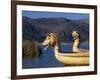 Reedboats, Lake Titicaca, Peru-John Warburton-lee-Framed Photographic Print