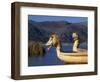 Reedboats, Lake Titicaca, Peru-John Warburton-lee-Framed Photographic Print