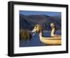 Reedboats, Lake Titicaca, Peru-John Warburton-lee-Framed Photographic Print