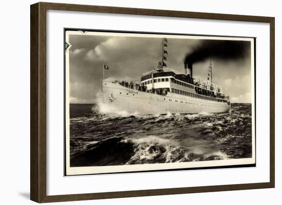 Reederei Braeunlich Stettin, Ostsee Dampfer Rugard-null-Framed Giclee Print