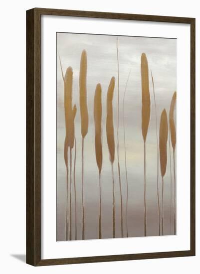 Reeds and Leaves II-Jennifer Goldberger-Framed Art Print