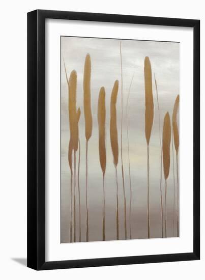 Reeds and Leaves II-Jennifer Goldberger-Framed Art Print