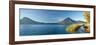 Reeds in a Lake with a Mountain Range in the Background, Lake Atitlan, Santa Cruz La Laguna-null-Framed Photographic Print