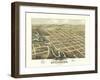 Reedsburg, Wisconsin - Panoramic Map-Lantern Press-Framed Art Print