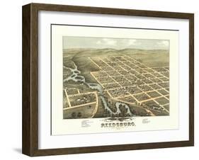 Reedsburg, Wisconsin - Panoramic Map-Lantern Press-Framed Art Print