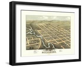 Reedsburg, Wisconsin - Panoramic Map-Lantern Press-Framed Art Print