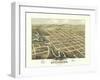 Reedsburg, Wisconsin - Panoramic Map-Lantern Press-Framed Art Print