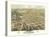 Reedsburg, Wisconsin - Panoramic Map-Lantern Press-Stretched Canvas