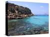 Reef and Sea, Cala Rossa, Favignana Island, Trapani, Sicily, Italy, Mediterranean, Europe-Vincenzo Lombardo-Stretched Canvas