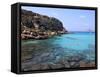 Reef and Sea, Cala Rossa, Favignana Island, Trapani, Sicily, Italy, Mediterranean, Europe-Vincenzo Lombardo-Framed Stretched Canvas