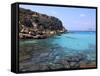 Reef and Sea, Cala Rossa, Favignana Island, Trapani, Sicily, Italy, Mediterranean, Europe-Vincenzo Lombardo-Framed Stretched Canvas