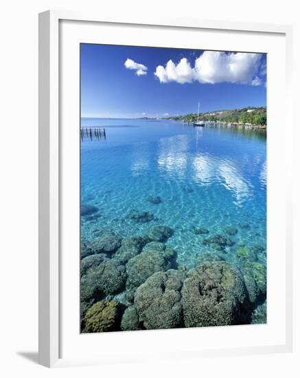 Reef, Punaauia, Tahiti, French Polynesia-Walter Bibikow-Framed Photographic Print