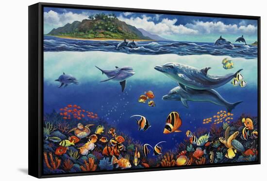 Reef Serenade-John Zaccheo-Framed Stretched Canvas