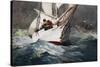 Reefing Sails Around Diamond Shoals, Cape Hatteras by Winslow Homer-Geoffrey Clements-Stretched Canvas