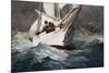 Reefing Sails Around Diamond Shoals, Cape Hatteras by Winslow Homer-Geoffrey Clements-Mounted Giclee Print