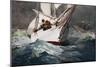 Reefing Sails Around Diamond Shoals, Cape Hatteras by Winslow Homer-Geoffrey Clements-Mounted Giclee Print